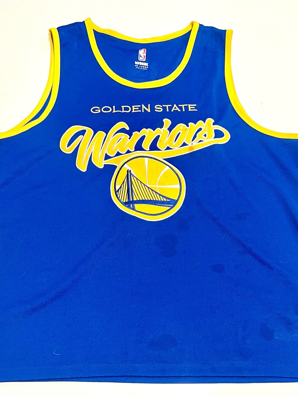 NBA Golden State Warriors Blue and Yellow Tank Top